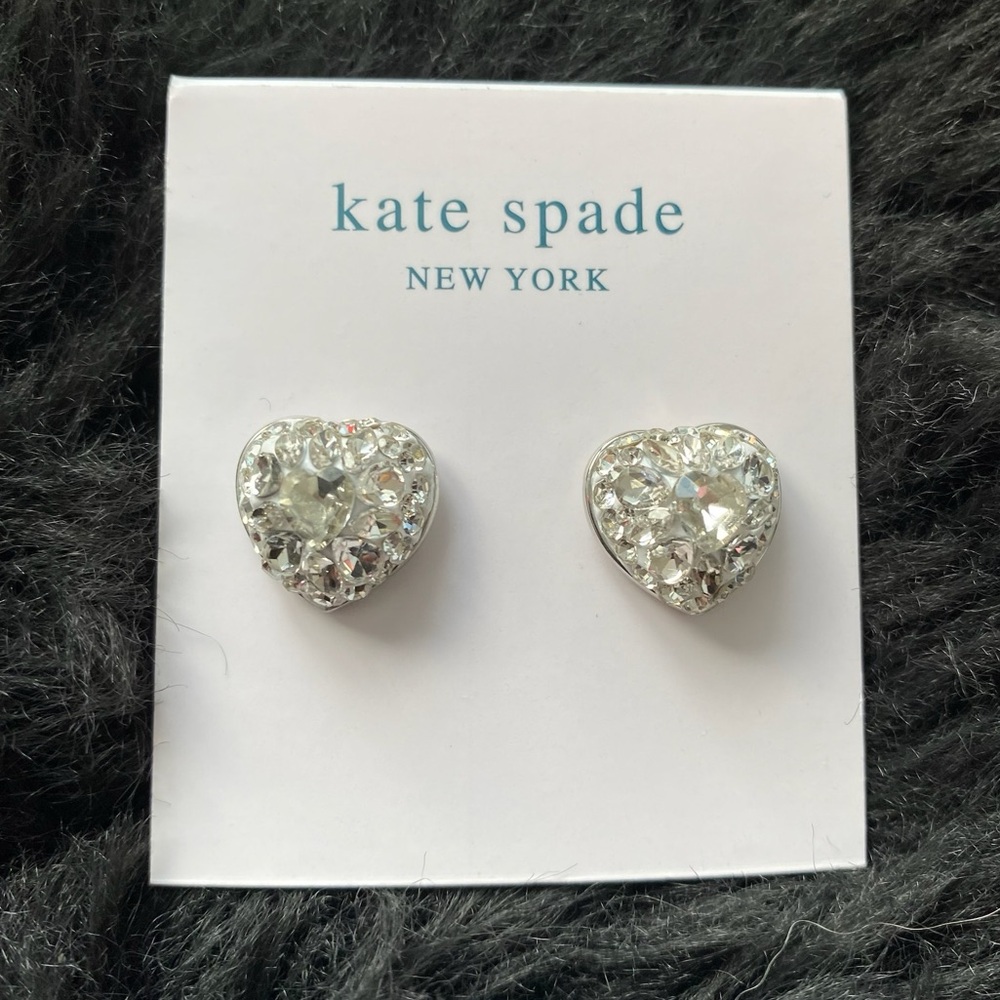 kate spade Silver Heart Earrings